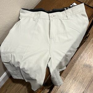 Brand New Burnside Classic Black Luxurious Cargo Shorts with nice zipper pocket!